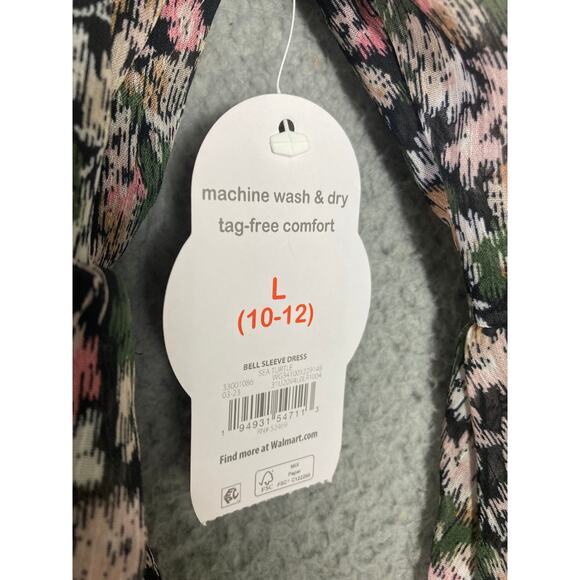 Set of 2 Girls' Floral Dresses Size L‎ Bell Sleeve Casual Cute - Picture 8 of 11